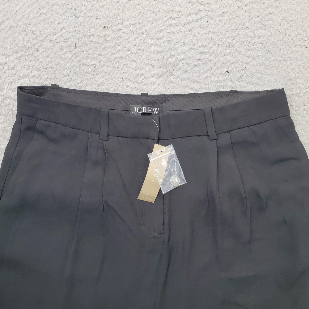 J.Crew Column Skirt Womens 4 Black Pleated Lined Vented Back Formal Professional - Picture 7 of 8